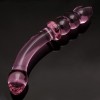 Crystal Glass Dildo Anal Beads Butt Plug G-spot Massager (Pink)